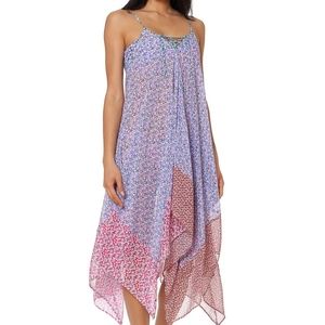 Jessica Simpson Lace Up Chiffon Swim CoverUp